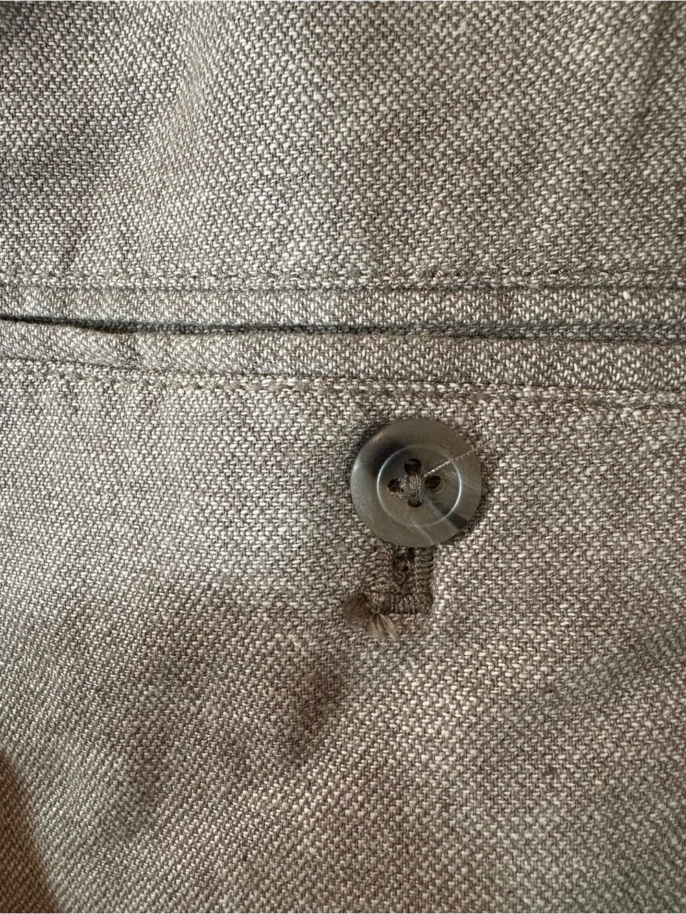 Banana Republic Light Brown Athletic Fit Linen Blend Men's Dress Pants